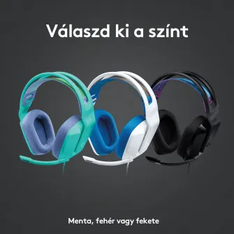 Casti gaming Logitech G335, Multiplatforma, Jack 3.5mm, Alb