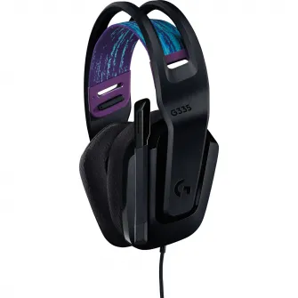 Casti gaming Logitech G335, Multiplatforma, Jack 3.5mm, Negru