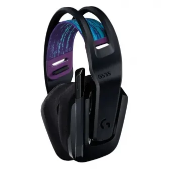 Casti gaming Logitech G535 Lightspeed, Wireless, Negru