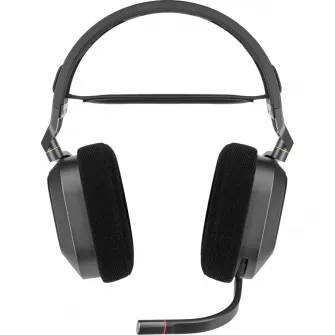 Casti gaming wireless Corsair HS80, surround Dolby Atmos, multiplatforma PC PS4/PS5, iluminare RGB, Negru Carbon