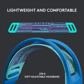 Casti gaming wireless Logitech G733, ultrausoare, Lightsync RGB, Albastru