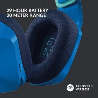 Casti gaming wireless Logitech G733, ultrausoare, Lightsync RGB, Albastru