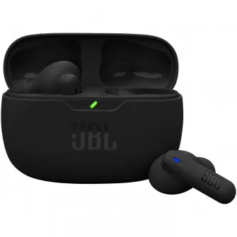 Casti In-Ear JBL Wave Beam 2, True Wireless, Bluetooth, ANC, IP54, Autonomie 40 ore, Multi-Point, Negru