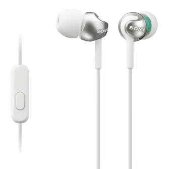 Casti In-Ear Sony MDR-EX110APW, Cu fir, Microfon, Alb