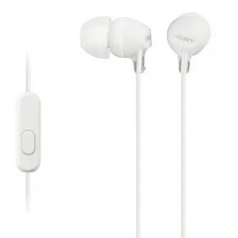 Casti In-Ear Sony MDR-EX15APW, Cu fir, Microfon, Alb
