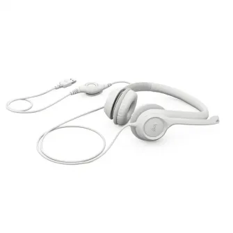 Casti Logitech H390, USB, Off-White