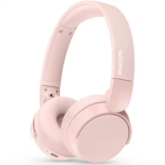 Casti On-Ear Philips TAH4209PK/00, Wireless, Bluetooth, Microfon, Autonomie 55 ore, Roz