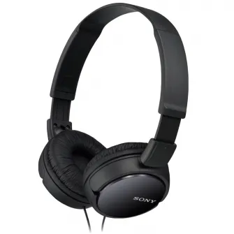 Casti On Ear Sony MDR-ZX110APB, Cu fir, Microfon, Negru