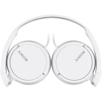 Casti On Ear Sony MDR-ZX110APW, Cu fir, Microfon, Alb