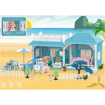 Casuta pentru papusi, Mappy Luxury Beach House, 2 camere, albastru