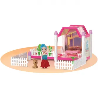Casuta pentru papusi, Mappy Luxury Mini villa, 1 camera, roz