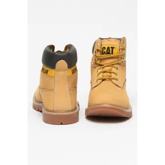 CAT, Bocanci unisex de piele nabuc Colorado, Negru, Ocru, 40