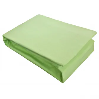 Cearceaf cu elastic Home Still, bumbac jersey, 180x200 cm, Verde