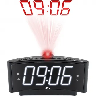 Ceas cu alarma JVC RA-E314B, negru
