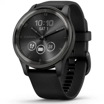 Ceas smartwatch Garmin vivomove Trend, WW, Silicone, Black