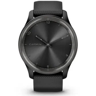 Ceas smartwatch Garmin vivomove Trend, WW, Silicone, Black