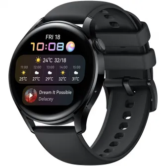 Ceas smartwatch Huawei Watch 3, 46mm, Active, Black
