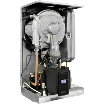 Centrala murala in condensare Ferroli Bluehelix Alpha 24 C, 25 kw, Multi Combustion Control, Metan GPL Ready, Display digital, fara kit evacuare