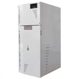 Centrala termica compacta pe peleti Fornello Rossi Camino Compact 25 kw, pompa de circulatie, vas expansiune, tiraj fortat, curatare manuala a arzatorului si a drumurilor de fum, Ecodesign, A+