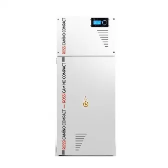 Centrala termica compacta pe peleti Fornello Rossi Camino Compact 35 kw, pompa de circulatie, vas expansiune, tiraj fortat, curatare manuala a arzatorului si a drumurilor de fum, Ecodesign, A+