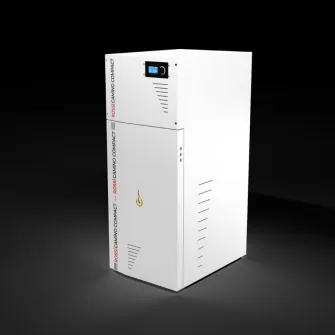 Centrala termica compacta pe peleti Fornello Rossi Camino Compact 25 kw, pompa de circulatie, vas expansiune, tiraj fortat, curatare manuala a arzatorului si a drumurilor de fum, Ecodesign, A+
