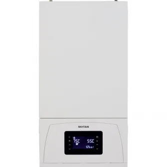 Centrala termica in condensare Motan Condens 100 C38GC25-PV1, 25 kw, schimbator principal inox, schimbator secundar supradimensionat, raport de modulare 1:10, grup hidraulic din composit, fara kit de evacuare