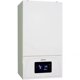 Centrala termica in condensare Motan Condens 100 C38GC25-PV1, 25 kw, schimbator principal inox, schimbator secundar supradimensionat, raport de modulare 1:10, grup hidraulic din composit, fara kit de evacuare