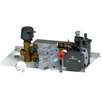 Centrala termica in condensare Motan Condens Plus 100 C38GC25V1, 25 kw, schimbator principal inox, schimbator secundar supradimensionat, raport de modulare 1:10, grup hidraulic din bronz, fara kit de evacuare