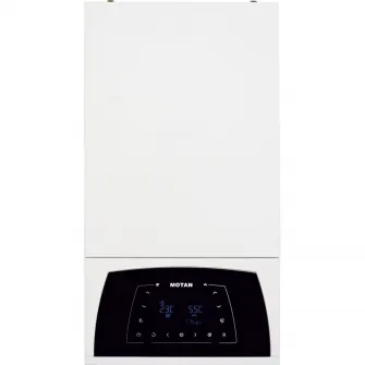 Centrala termica in condensare Motan Condens Plus 100 C38GC35V1, 35 kw, schimbator principal inox, schimbator secundar supradimensionat, raport de modulare 1:10, grup hidraulic din bronz, fara kit de evacuare