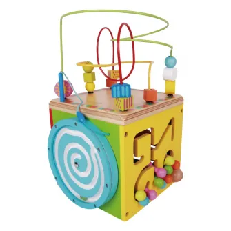 Centru de activitati din lemn - Mappy Cubul multifunctional