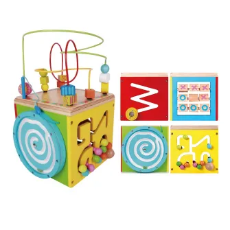 Centru de activitati din lemn - Mappy Cubul multifunctional