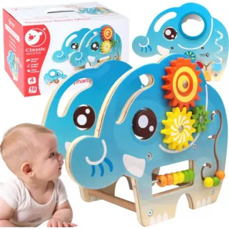 Centru de activitati din lemn - Mappy Elephantul Beads