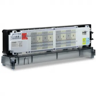 Centru de comanda Salus KL08NSB, 8 zone, modul pentru pompa si centrala integrat, pentru incalzire in pardoseala
