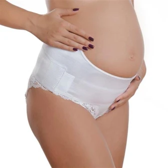 Centura Elastica de sustinere pentru gravide Tonus Elast Gerda, XS, Alb