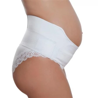 Centura Elastica de sustinere pentru gravide Tonus Elast Gerda, XS, Alb