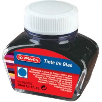Cerneala Herlitz, In calimara,30 ml, culoare albastra
