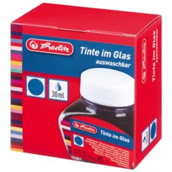 Cerneala Herlitz, In calimara,30 ml, culoare albastra