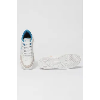 Champion, Pantofi sport din piele ecologica cu aspect contrastant, Maro, Alb, 39 EU