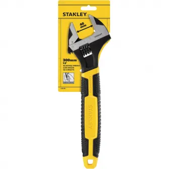 Cheie reglabila Stanley Maxsteel 0-90-949, 12/300 mm, 15° unghi, maner bimaterial Control-Grip
