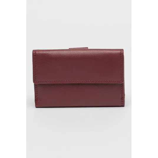 Chiara Canotti, Portofel din piele cu clapa, Violet tyrian