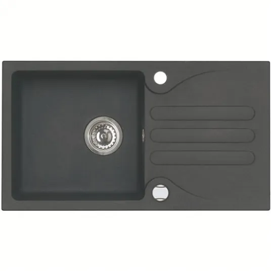 Chiuveta Algranit Alveus GALAPAGOSA91, 770*430 mm,reversibila, material compozit, Negru