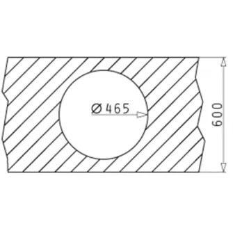 Chiuveta bucatarie Pyramis CICLO, o485mm, 1 cuva, adancime 160mm, finisaj anticalcar, inox 18/10, montare pe blat