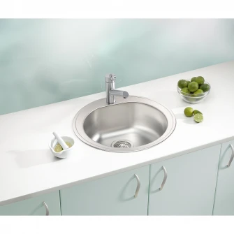 Chiuveta inox Alveus FORM 30 LEINEN,fi 510 mm, 185 mm adancime cuva, Rotunda, Inox