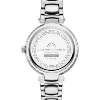 Christophe Duchamp, Ceas analog cu cadran cu 6 diamante, Argintiu