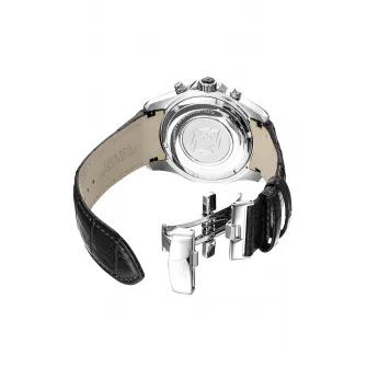 Christophe Duchamp, Ceas cronograf Swiss Made, Argintiu, Negru