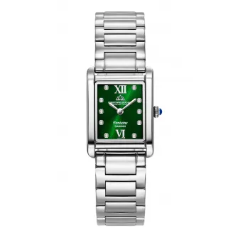 Christophe Duchamp, Ceas patrat cu 10 diamante, Argintiu