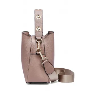 Ciel, Geanta de piele cu bareta Riley, Maro camel