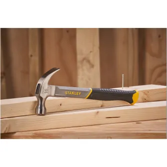 Ciocan cu gheara STANLEY STHT0-51309, 450g, maner fibra de sticla, protectie sporita, aderenta imbunatatita, rezistent la uzura, pentru scoaterea cuielor