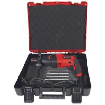 Ciocan rotopercutor Einhell TC-RH 620 4F Kit, 620 W, 230 V, 2.2 J, 1250 RPM, 5200 percutii/min, SDS-plus, dalta, burghiu 8/10/12 mm, cutie de transport si depozitare