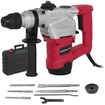 Ciocan rotopercutor Steinhaus PRO-RH1200, 1200W, 850 RPM, 5J, mandrina SDS-Plus, 3 functii, kitbox + accesorii